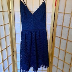 Abercrombie and Fitch navy crochet sundress